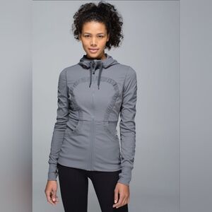 NWOT LULULEMON Dance Studio Jacket III Reversible Gray Size 8